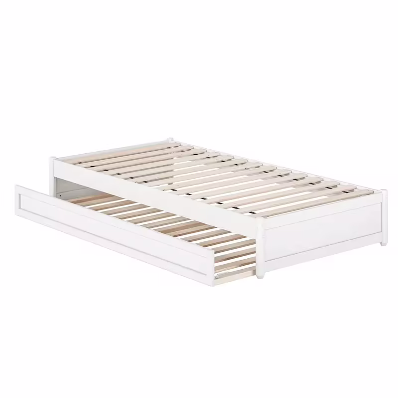 Barcelona Twin XL Trundle Panel Bed with Platform Design