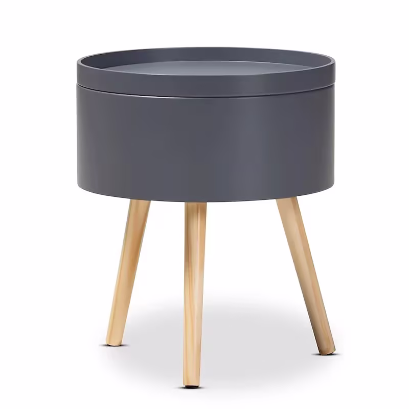Baxton Studio Jessen Mid-Century Modern Wooden End Table with Detachable Top