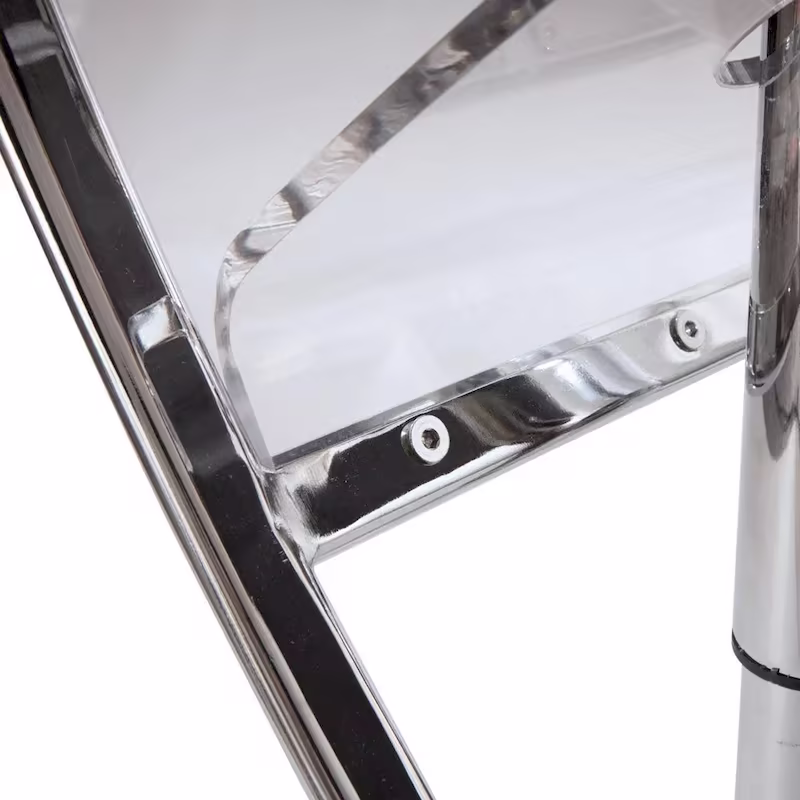 Napoli Adjustable Clear Acrylic Bar Stool - Modern Transparent Swivel Chair for Kitchen or Home Bar