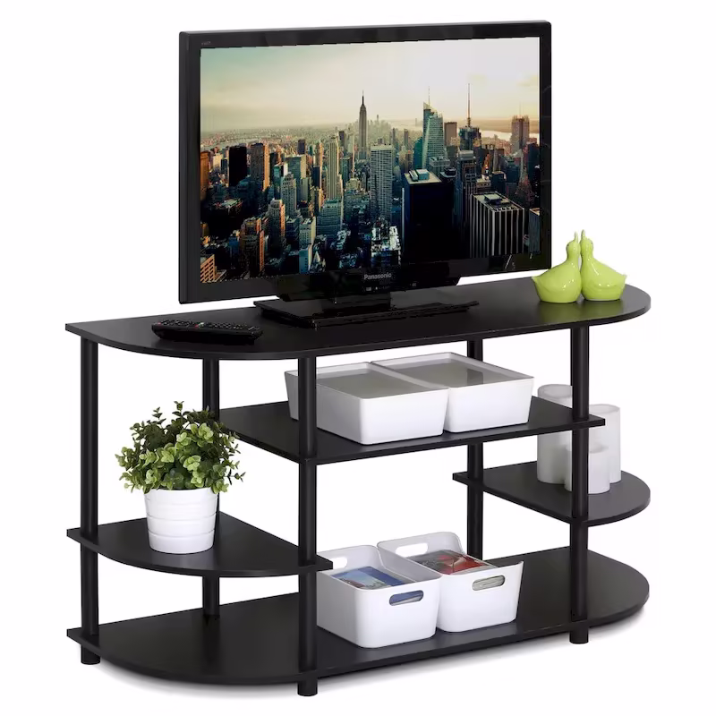 Porch & Den Manchester Brown MDF Corner Television Stand