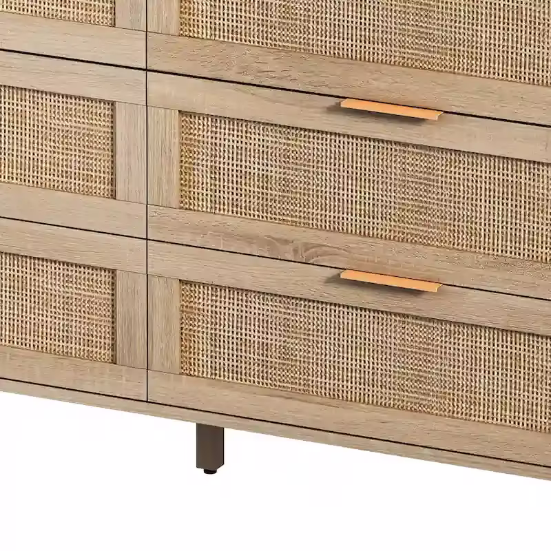 Rattan Storage Cabinet with 51.186 Drawers