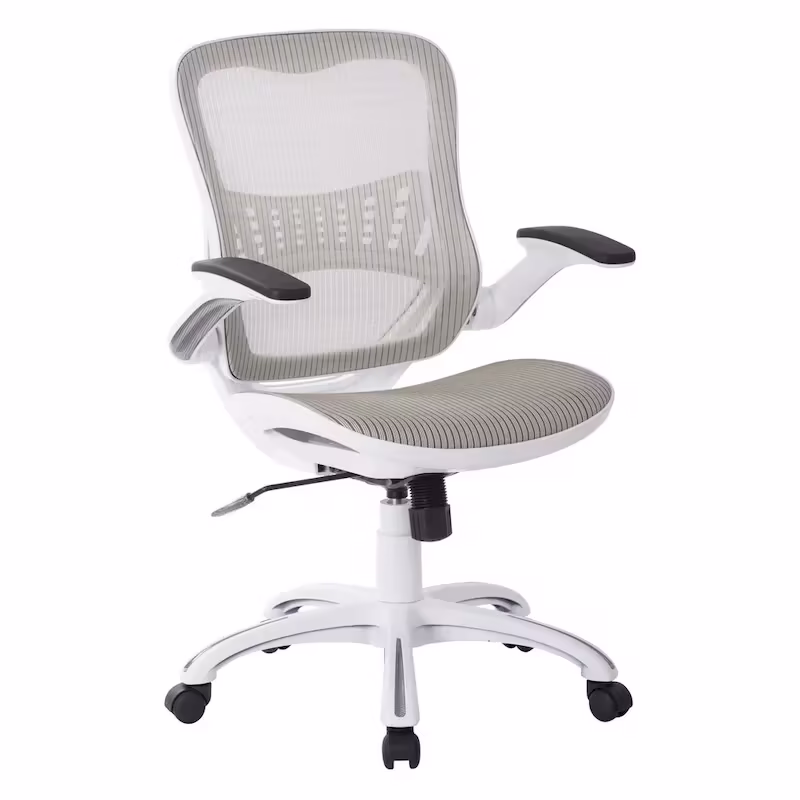 Riley Ergonomic Office Chair with White Mesh Seat and Backrest