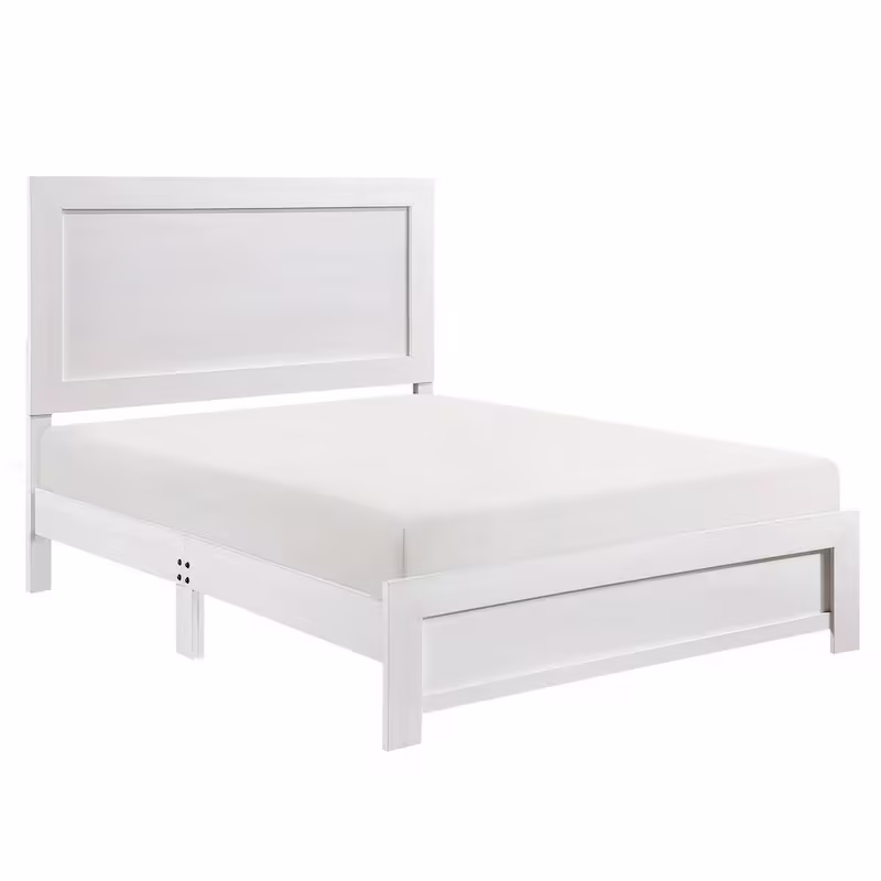 Rustic Farmhouse California King Bed by Eby - White Wood Veneer Finish