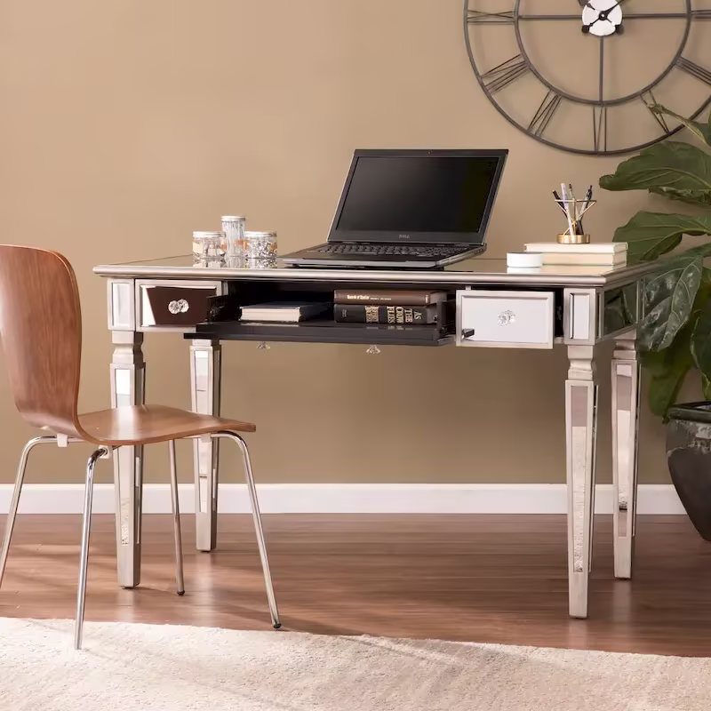 SEI Furniture Wheaton Glamorous Mirror Writing Desk