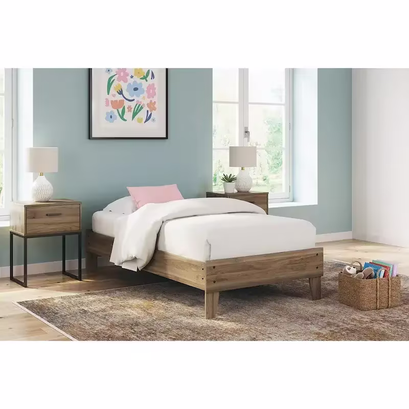 Signature Design by Ashley Deanlow Honey Wood Platform Bed