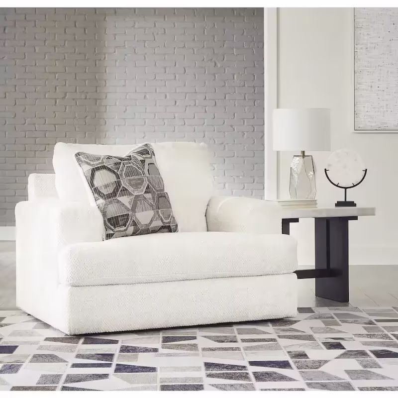 Signature Design by Ashley Karinne Oversized Linen Chair - Dimensions: 51" W x 41" D x 39" H