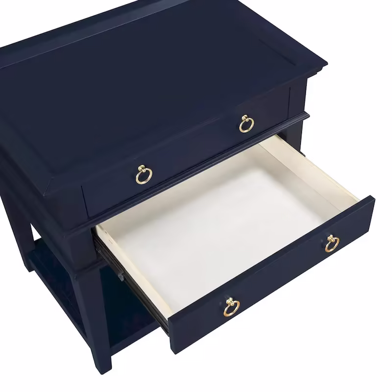Greyson Living Collette Nightstand with 2-Drawer Tray Top