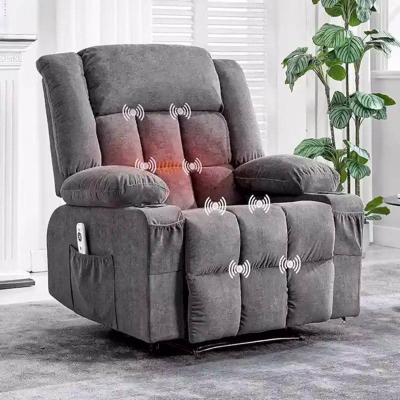 Heat and Massage Recliner Chair with Remote Control