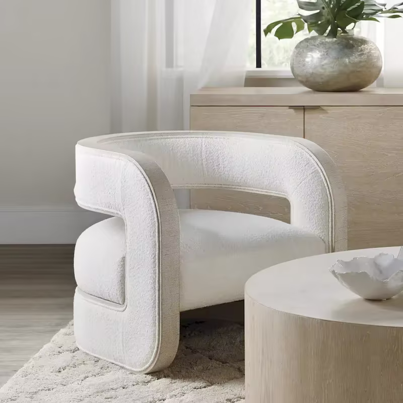 Hooker Furniture Cascade 28-Inch Modern Zen Upholstered Accent Chair