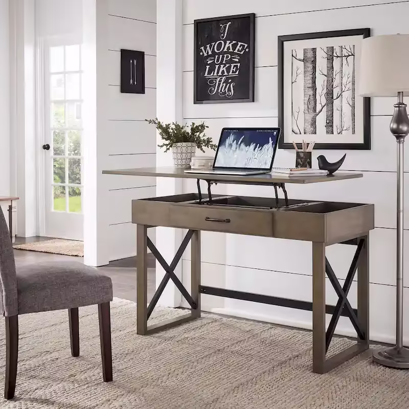iNSPIRE Q Modern Murali Lift-Top Desk with Integrated Charging Station