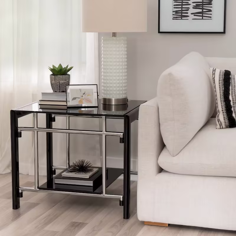 Jackie Black Accent Side Table