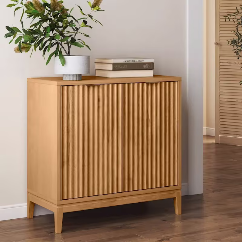 Jasper Contemporary Sideboard - Kitchen Storage Cabinet with Elegant Fluted Doors