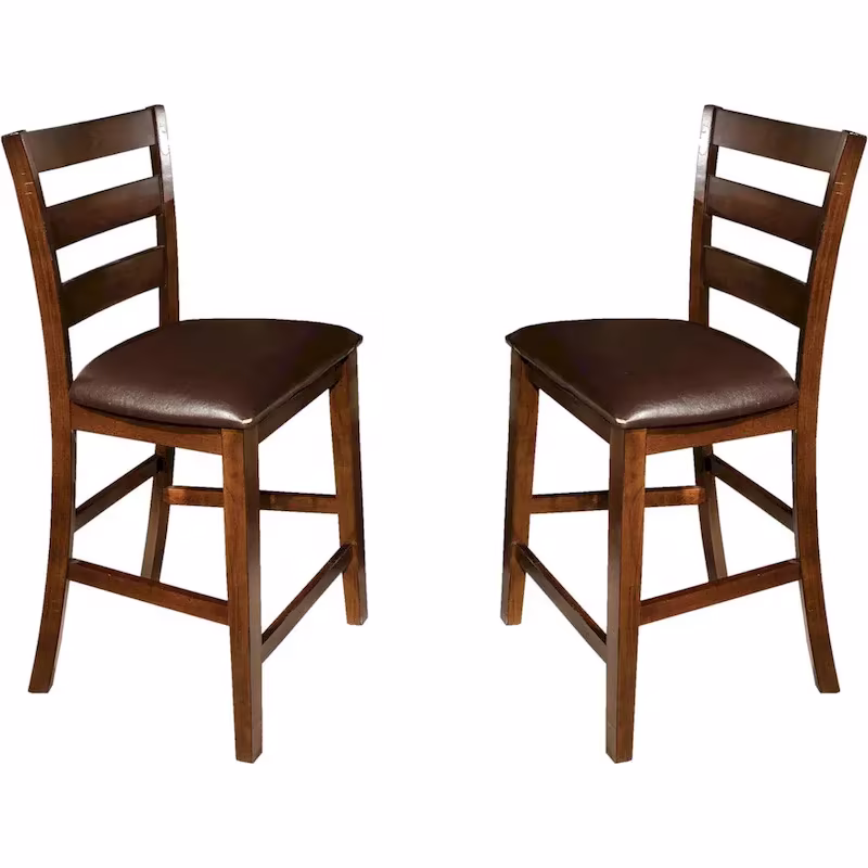 Kona Raisin Ladderback Barstools - Set of 2