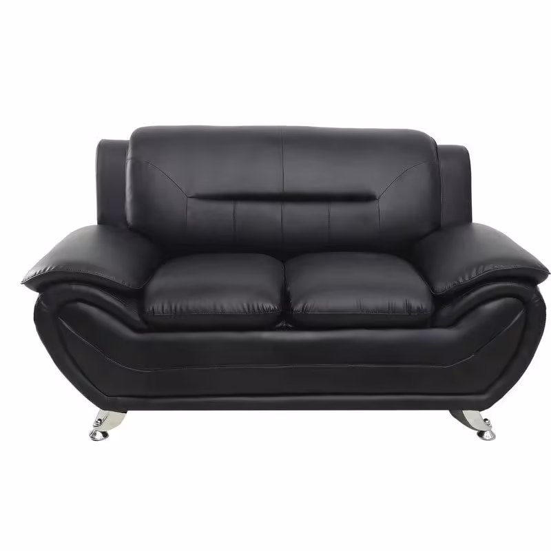 Michael Segura Upholstered Loveseat in Bonded Leather