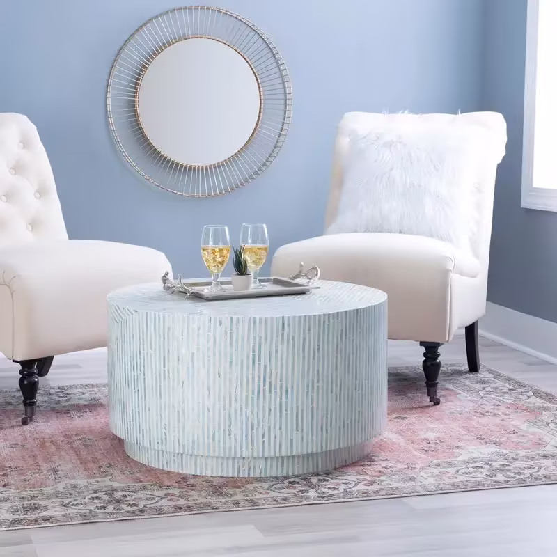 Capiz-Inspired Mosaic Coffee Table