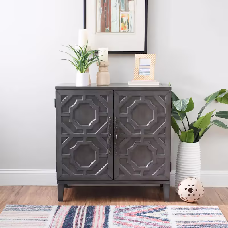 Chanters Solid Wood 2-Door Decorative Cabinet