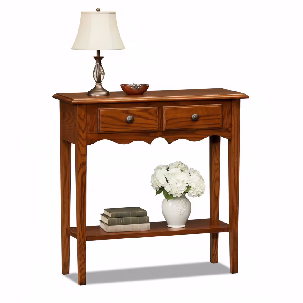 Compact Slate-Finished Console Table