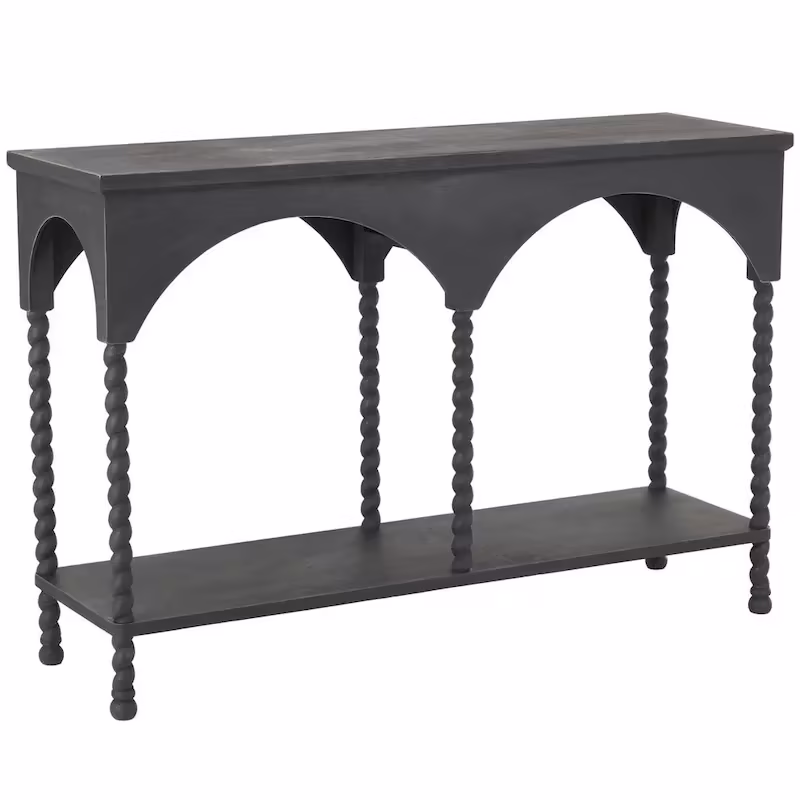 Console Table with Shelf and Arched Design