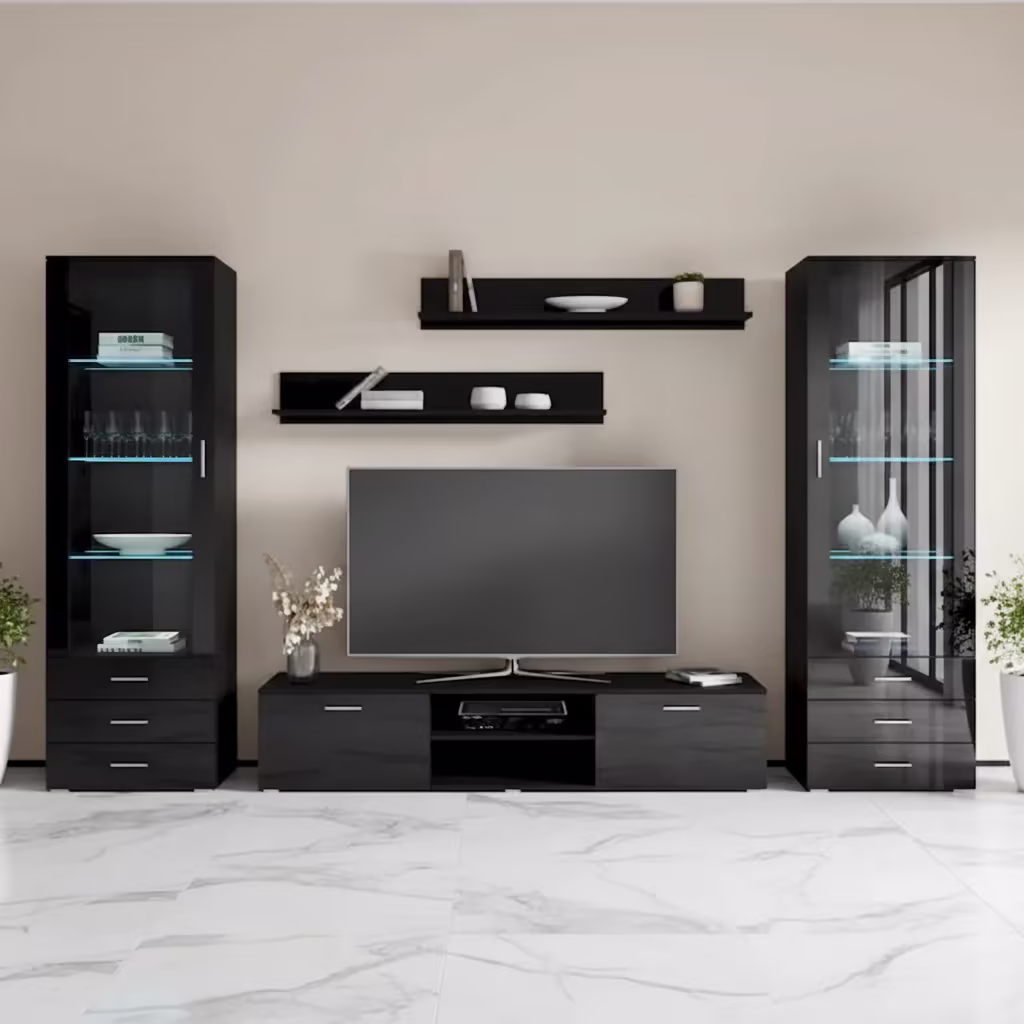 Contemporary Wall Unit Entertainment Center