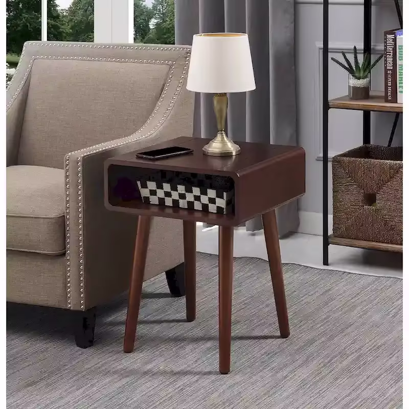 Convenience Concepts Napa End Table Featuring Storage Shelf