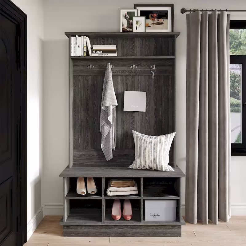 CraftPorch Contemporary Hall Tree with Storage Solutions