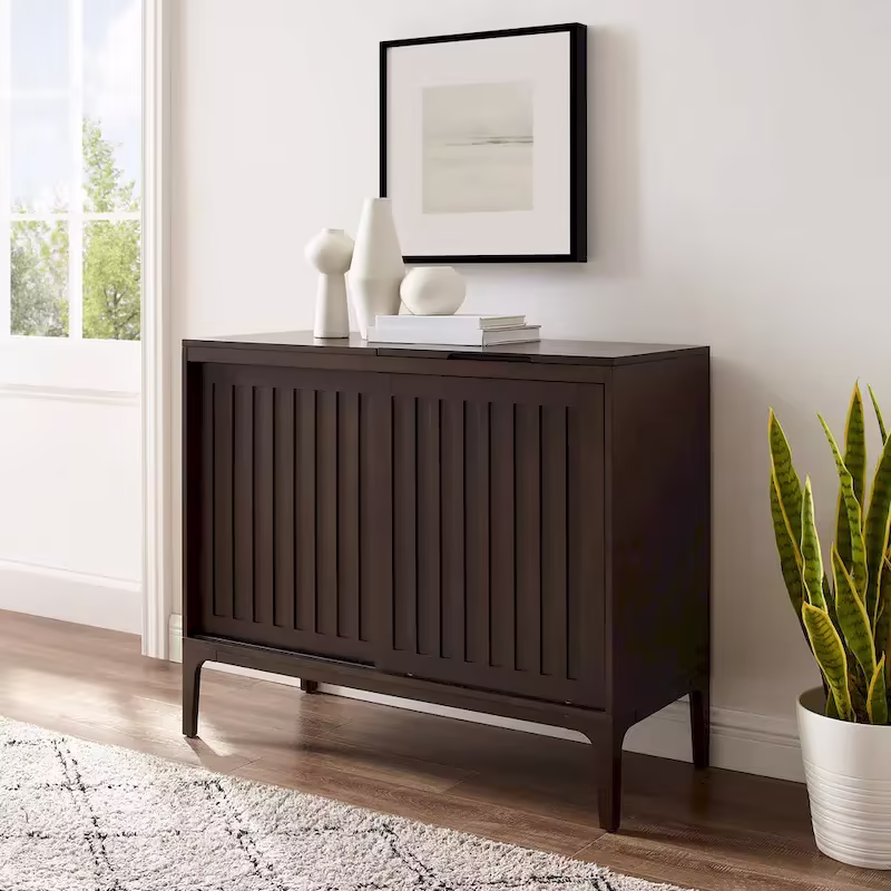 Crosley Asher Media Console for Record Storage