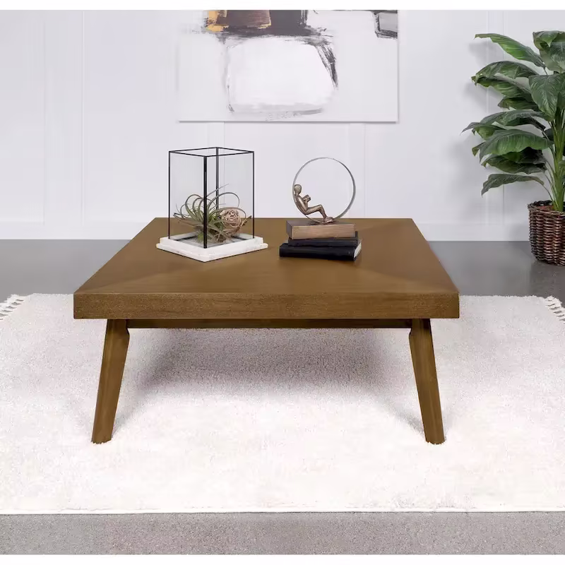 Diamond Parquet Walnut Coffee Table by Hayward