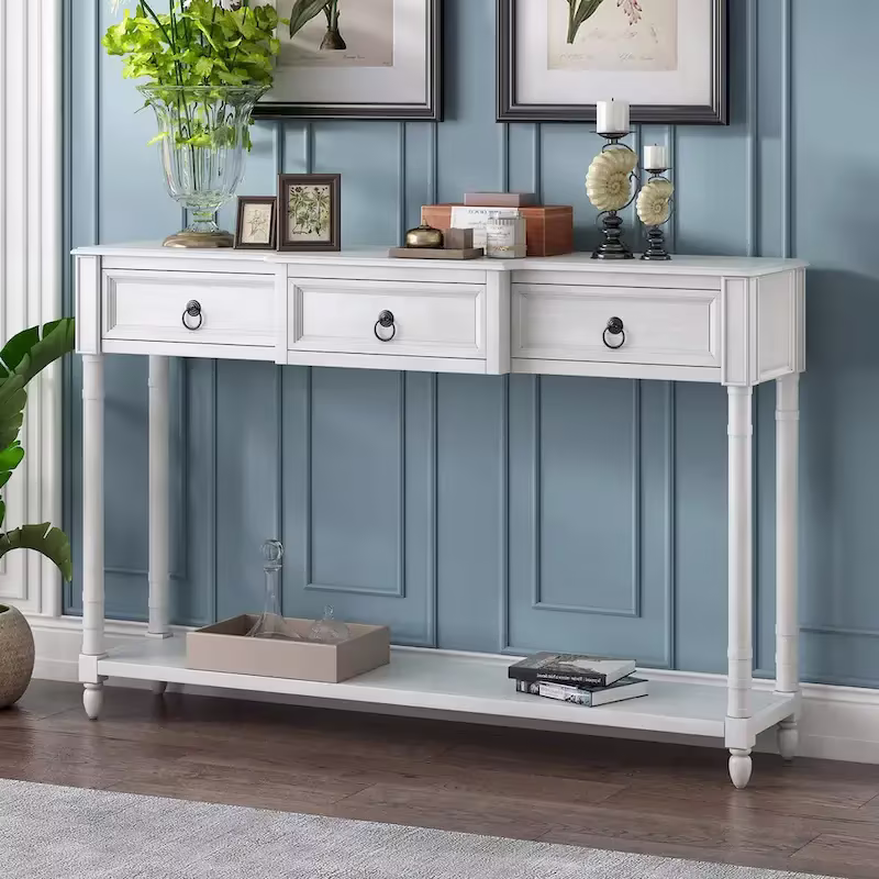 Entryway Console Table with Drawers - Stylish Sofa Table
