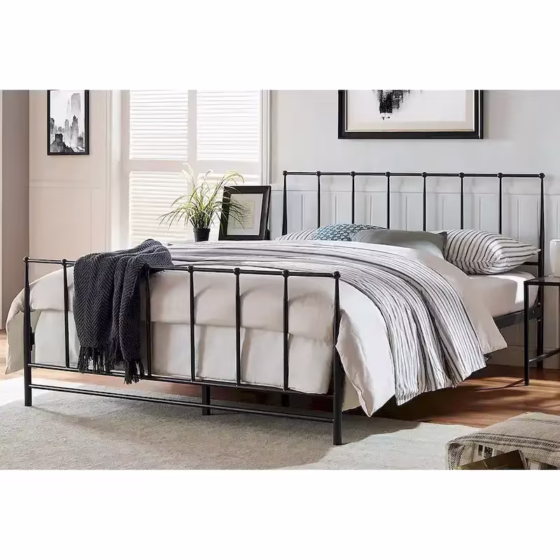 Freeport Brown King-Size Metal Bed Frame