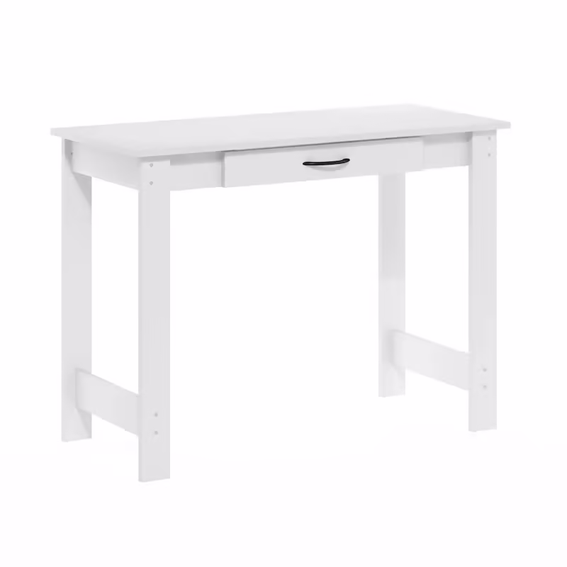 Furinno JAYA White Writing Desk with Drawer