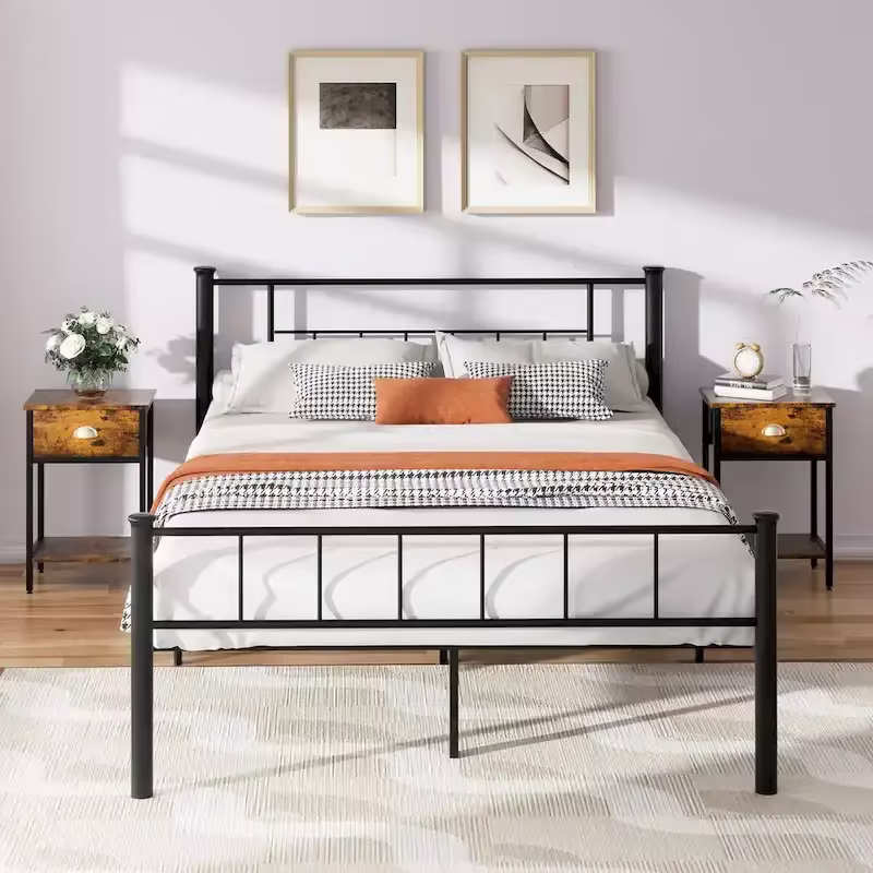 Futzca Bed Frame Featuring Headboard and Footboard