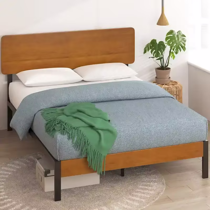 ZINUS Priage Black Metal Platform Bed Frame