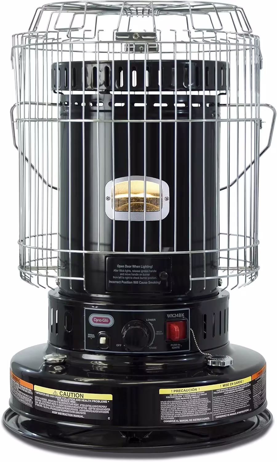 23,000 BTU Indoor Kerosene Heater, No Electricity Needed, Black