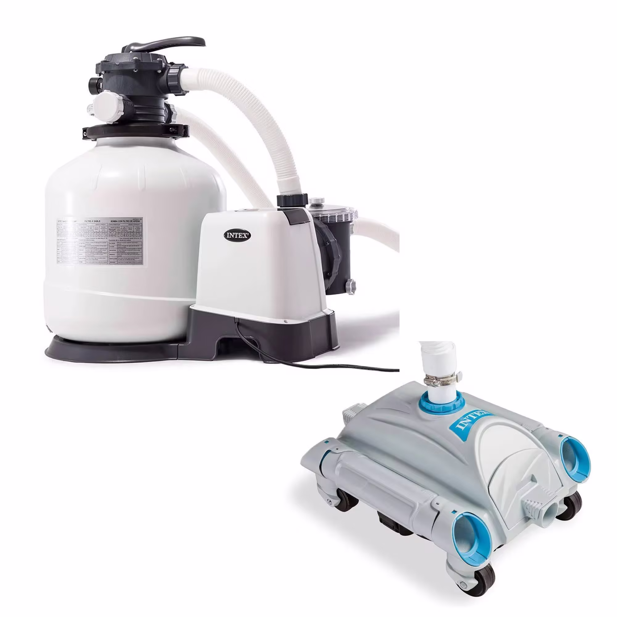 3000 GPH Above-Ground Sand Filter Pump with Automatic Vacuum