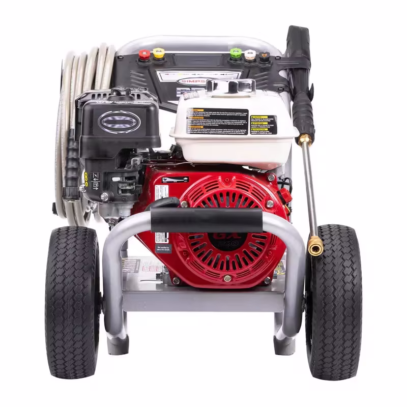 3700 PSI at 2.5 GPM with Triplex Pump Cold Water Professional Gas Pressure Washer **