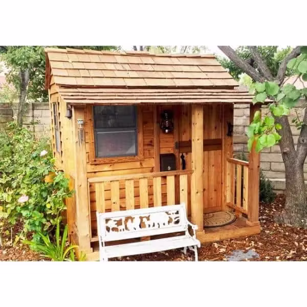 6-Ft. Cedar Playhouse with Windows and Dutch Door