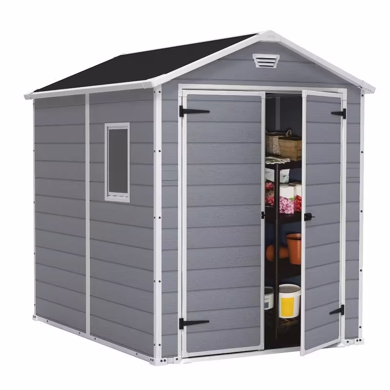 6-Ft. x 7.5-Ft. Plastic Storage Shed