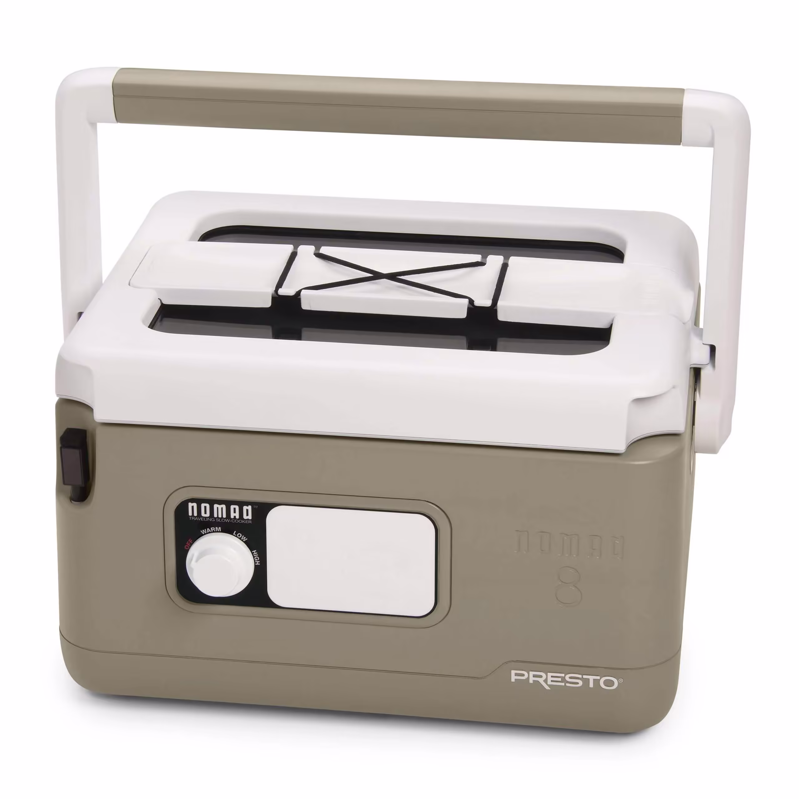 8-Quart Traveling Slow Cooker with Cool-Touch Design, Locking Lid & Removable Nonstick Pot