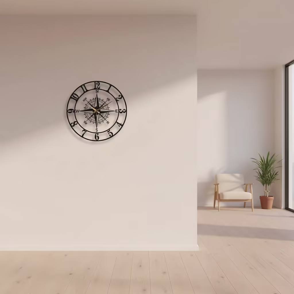 Dinevora Compass Quartz Wall Clock