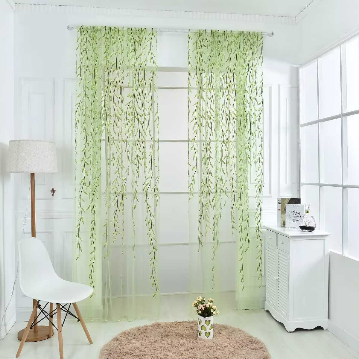 Dinevora Wicker Print Window Curtain