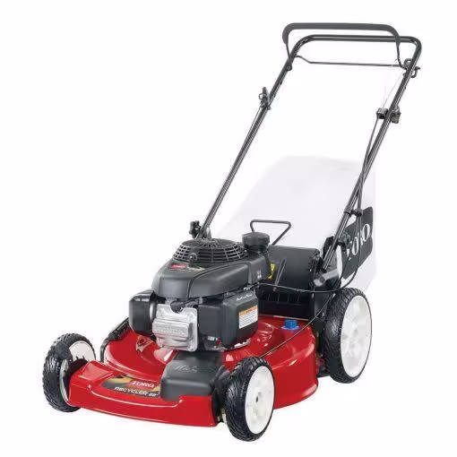 gas mower, 22-inch 170cc OHV engine high-wheel RWD 3-in-1 with height adjustment, oil included