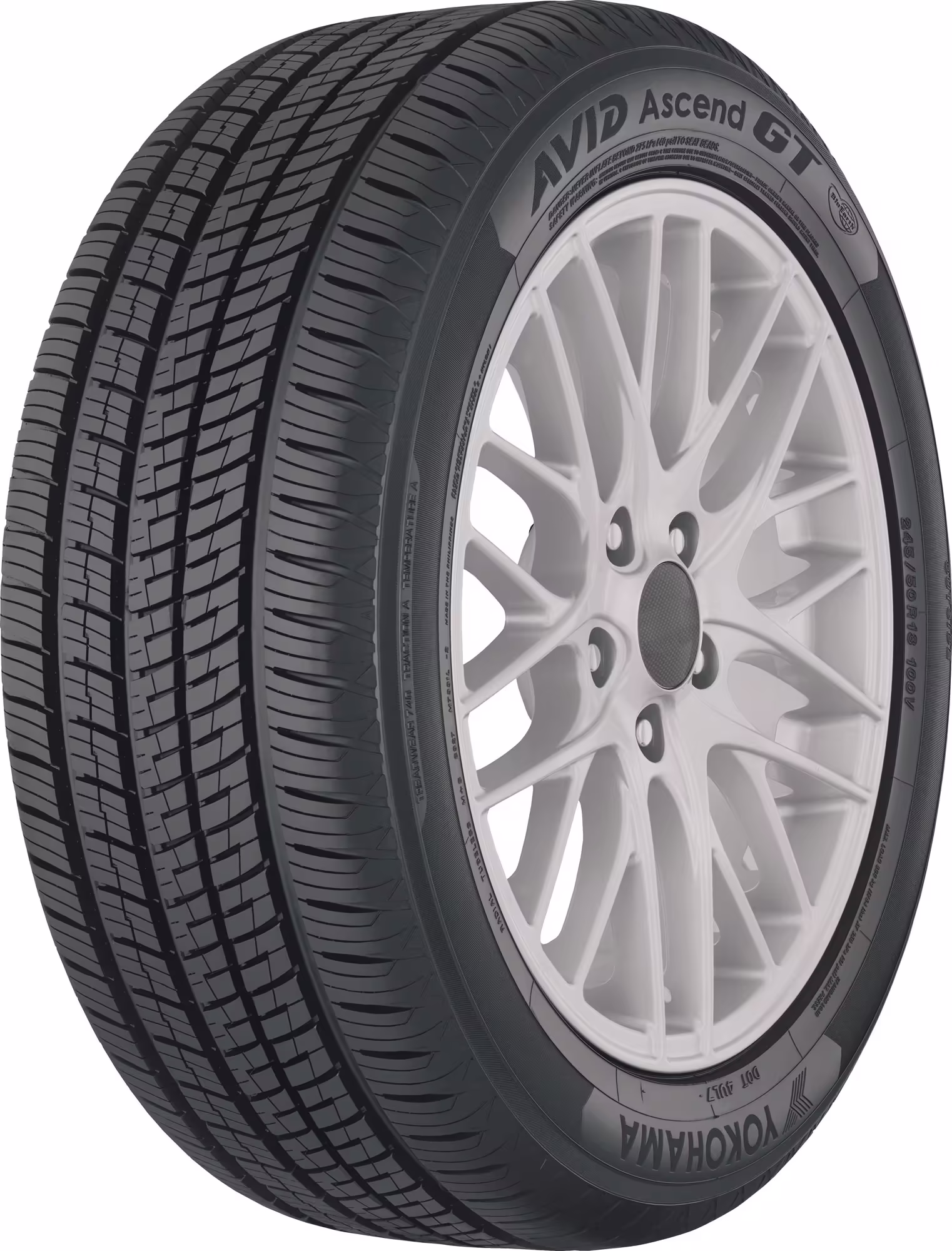Set of 4 Yokohama Avid Ascend GT 215/55R17 94V Tires 2155517 215 55 17