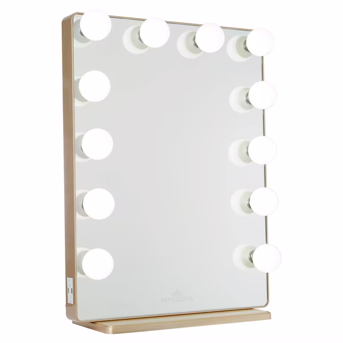 Hollywood Glow XL 2.0 Gold Frame Vanity Mirror by Impressions Vanity