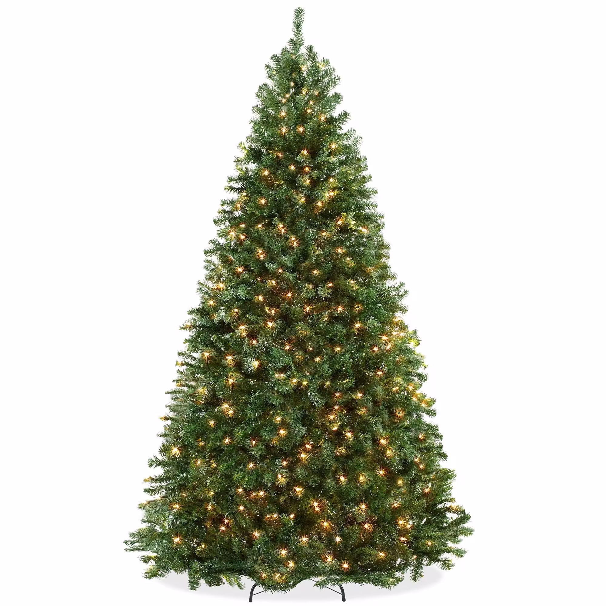 Casafield 6.5ft Pre-Lit Realistic Green Spruce Artificial Holiday Christmas Tree and Stand