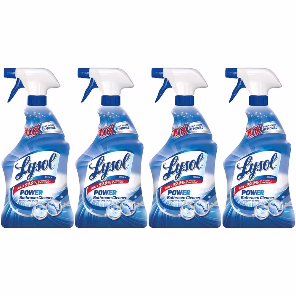 Lysol Power Bathroom Foamer Spray, 22 fl oz (Pack of 4)