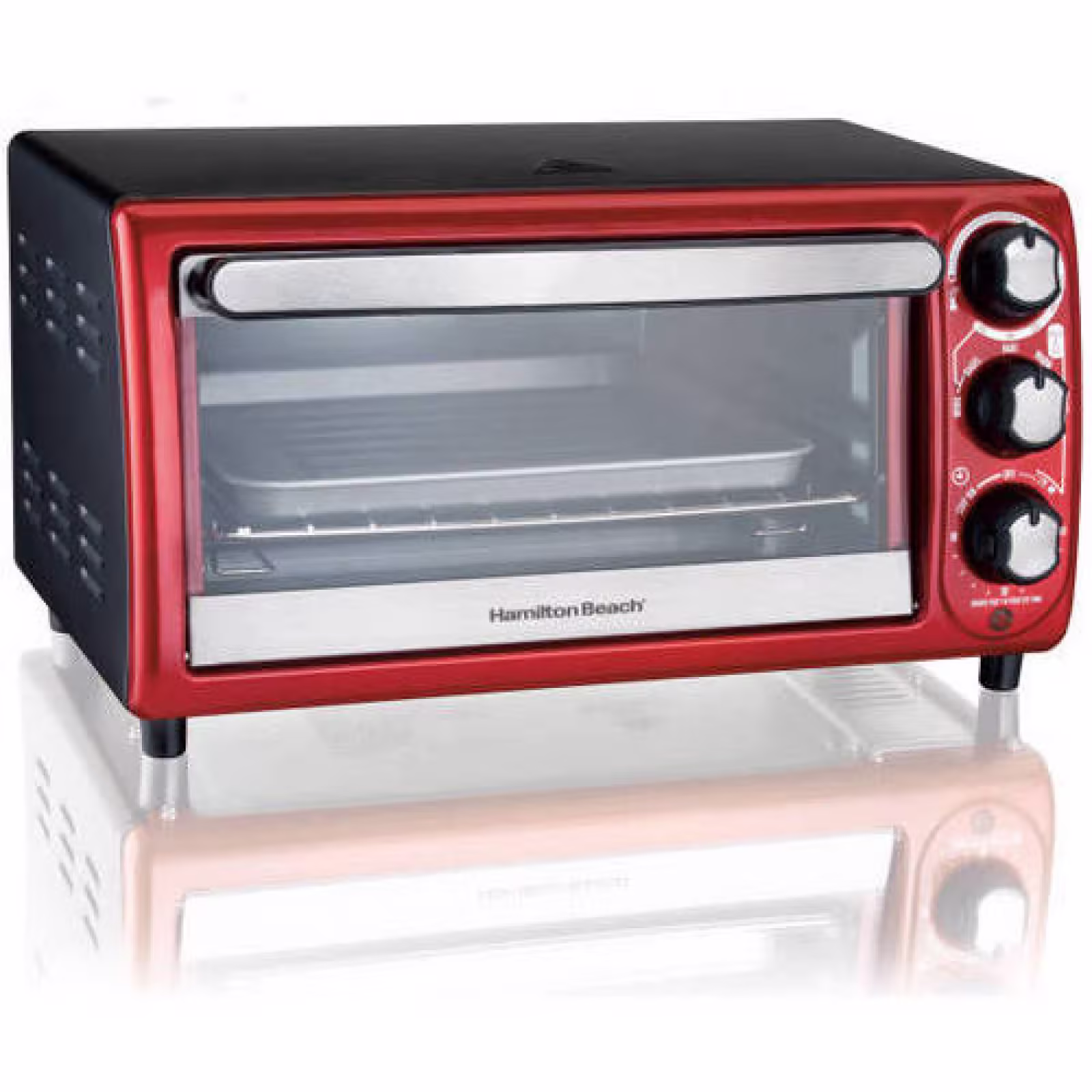 Hamilton Beach 4-Slice Toaster Oven - Red