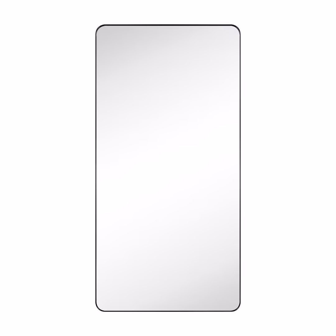 Kengston Modern & Contemporary Rectangular Bathroom Vanity Mirrors 17 Stories Finish: Matte Black, Size: 60" x 30"