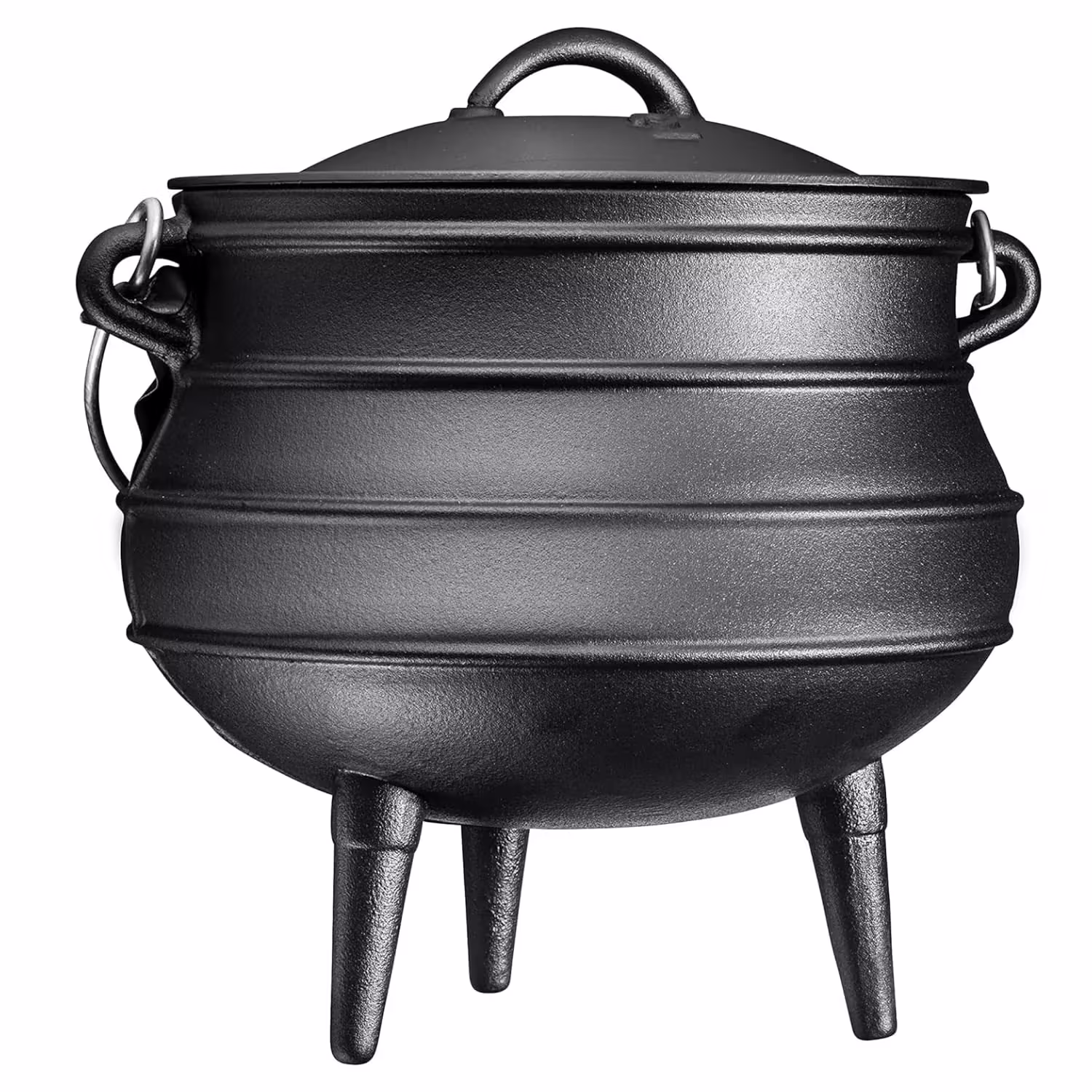 Bruntmor Pre - Seasoned Cast Iron Cauldron - Bruntmor African Potjie Pot with Lid - 3 Legs for Even Heat Distribution - Camping Dutch Oven Cookware for Over - the - Fire Cooking - 10 Quarts, X - Large