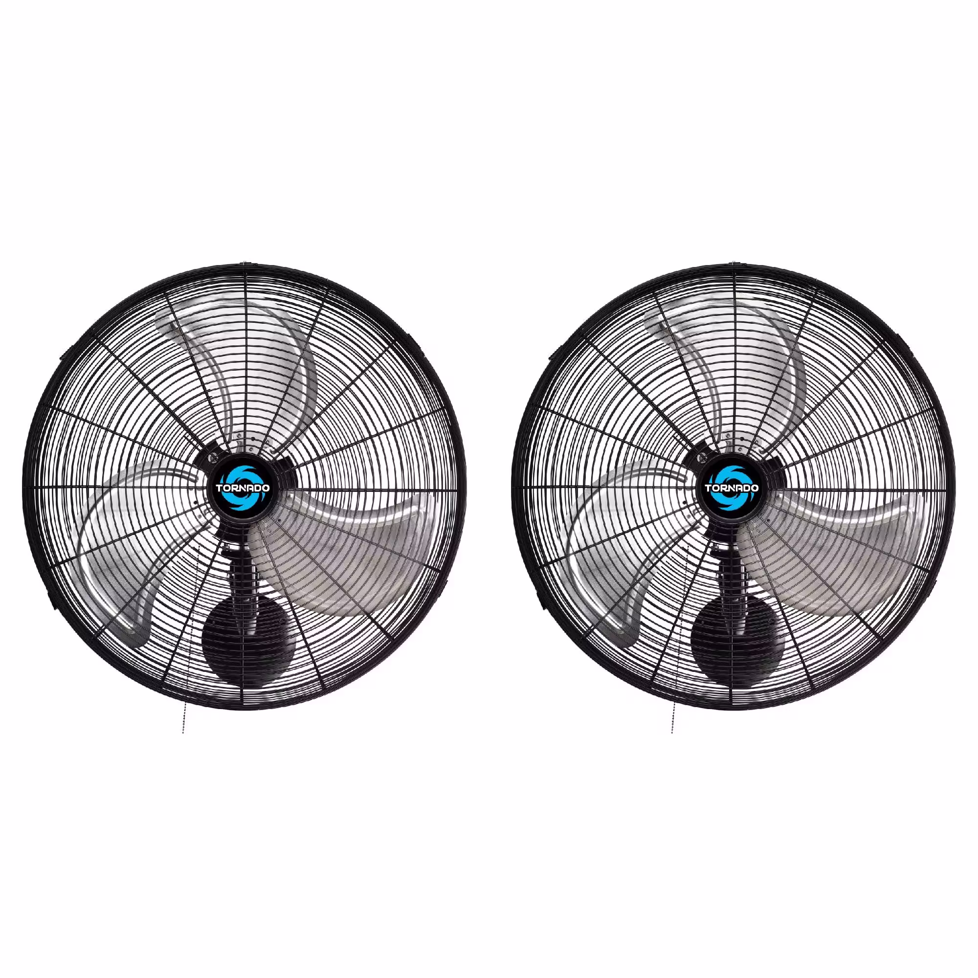 Tornado 2 Pack 16 inch Pro Series Oscillating Wall Mount Fan -High Velocity Heavy Duty Metal Wall Mount Fan for Industrial, Commercial, Residential, A