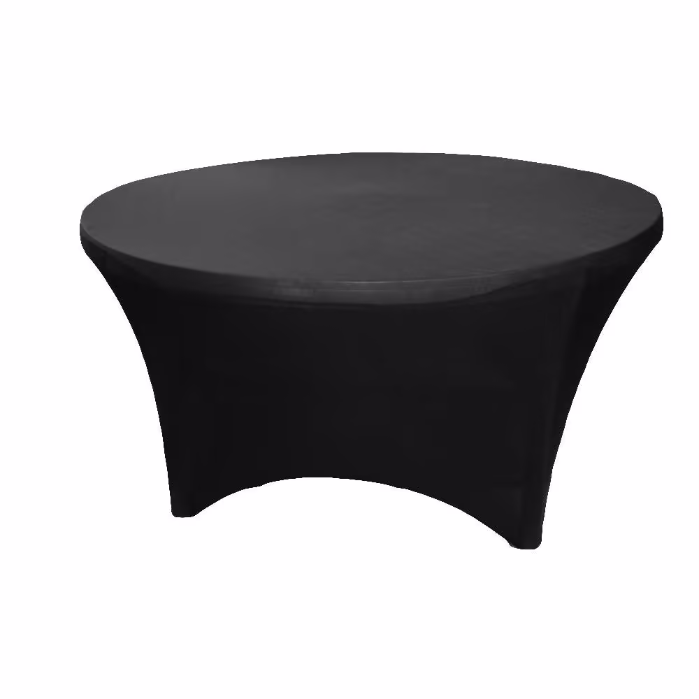 5ft Round Spandex Table Cover - Black